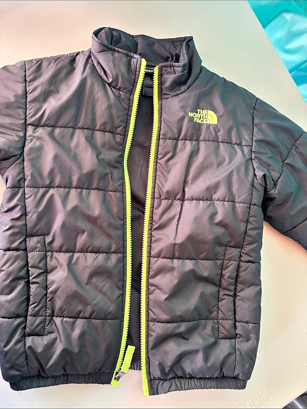 The North Face Boys Reversible Perrito Hooded Jacket Black Boys Small